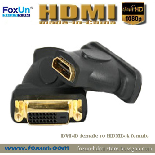 DVI-D Female to HDMI-A Female Adapter